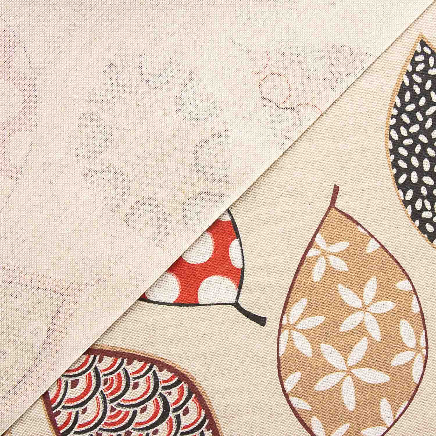 Resin Cradle with Abstract Leaves in Red and Beige - Ribes y Casals