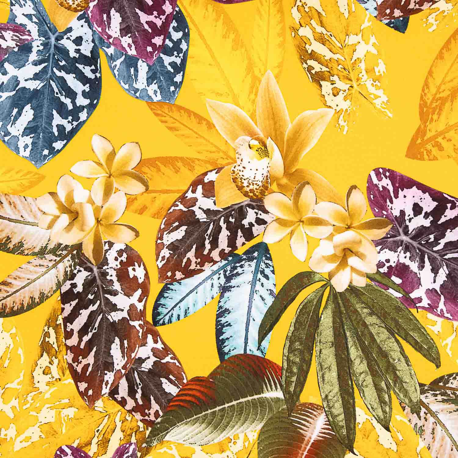 Linen Cotton Exotic Tropical Samoa Print - Ribes y Casals