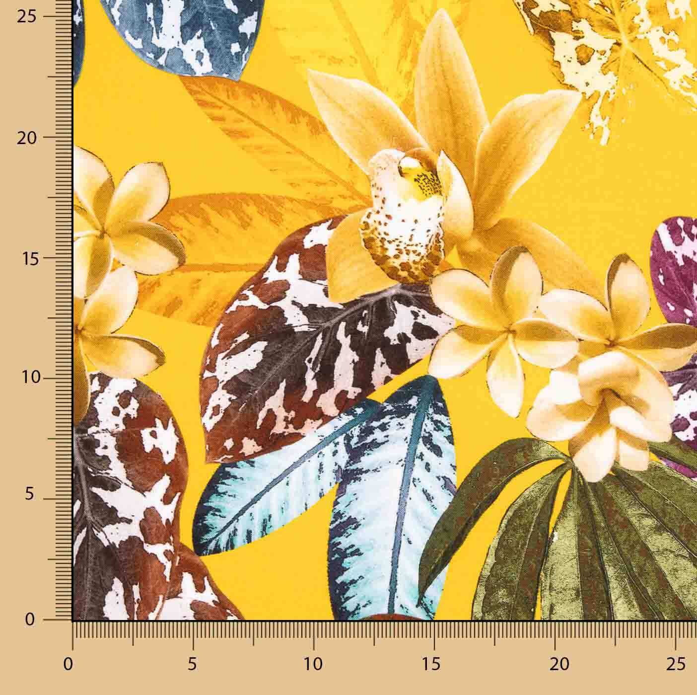 Linen Cotton Exotic Tropical Samoa Print - Ribes y Casals