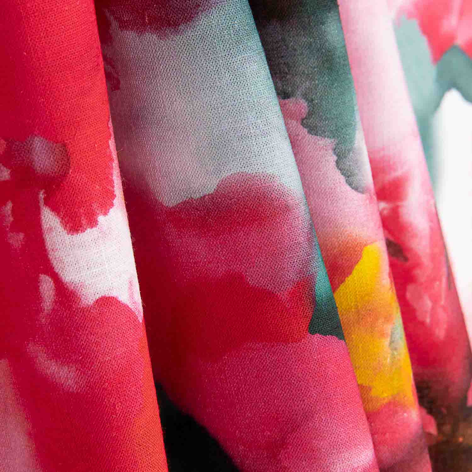 Linen Cotton Floral Print Watercolour Chagall - Ribes y Casals