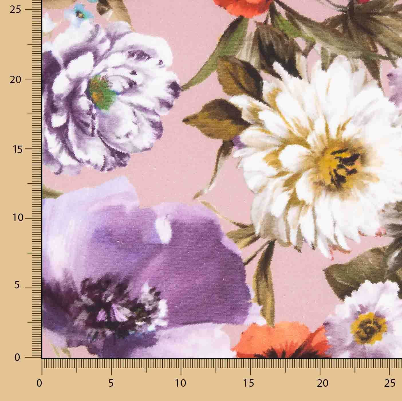 Linen Cotton Romantic Floral Print Versailles - Ribes y Casals