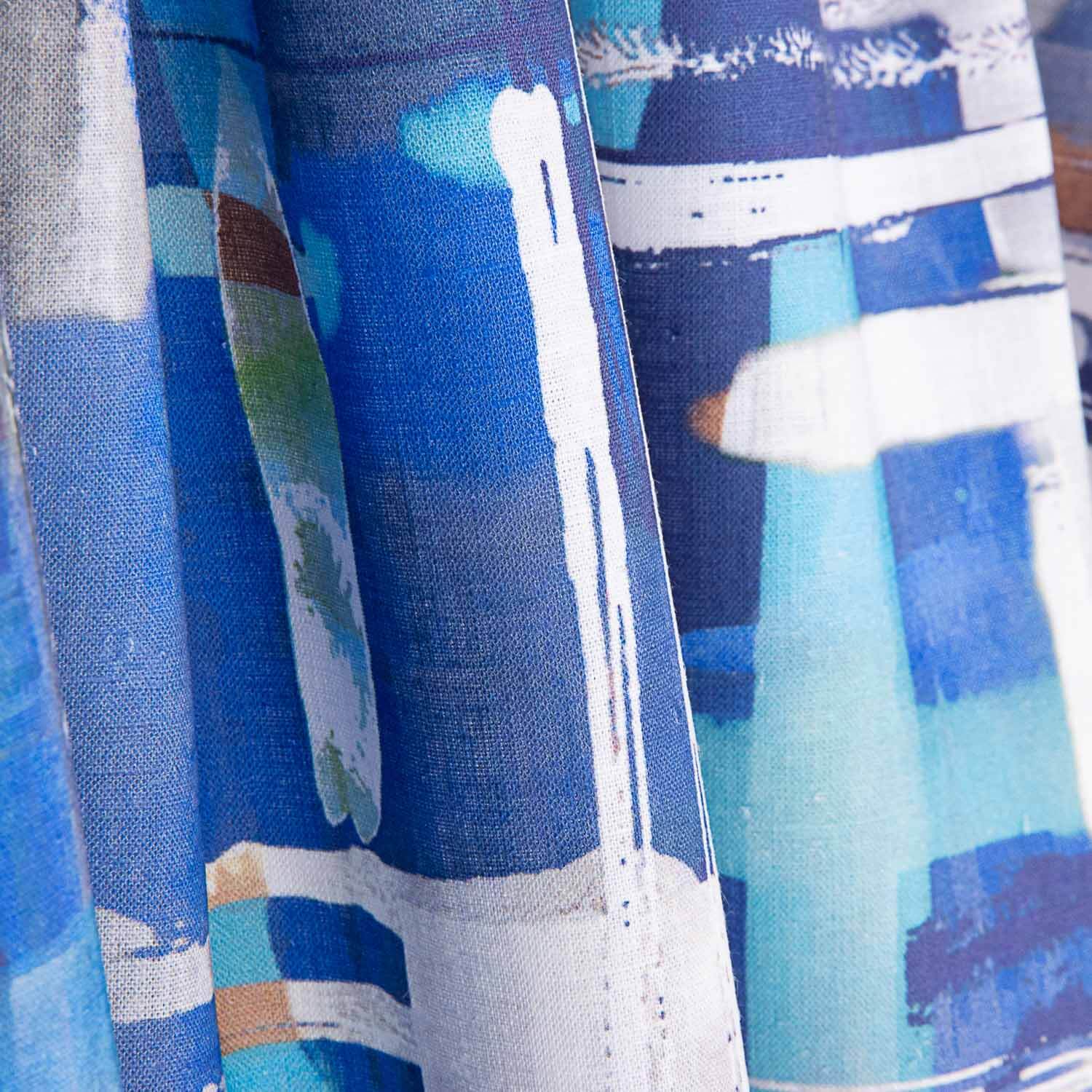 Linen Cotton Abstract Kandinsky Print - Ribes y Casals