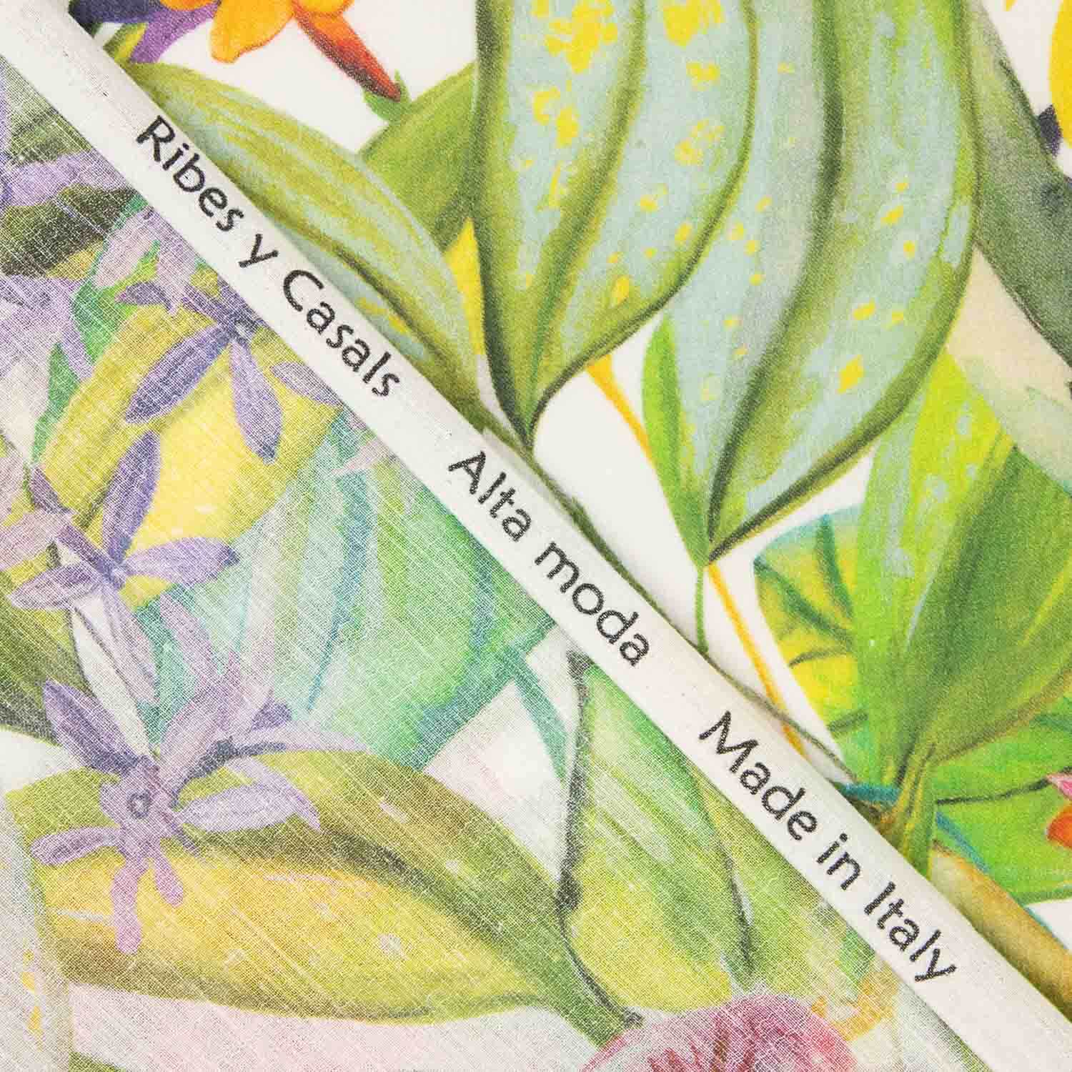 Renoir Tropical Floral Print Cotton Voile - Ribes y Casals