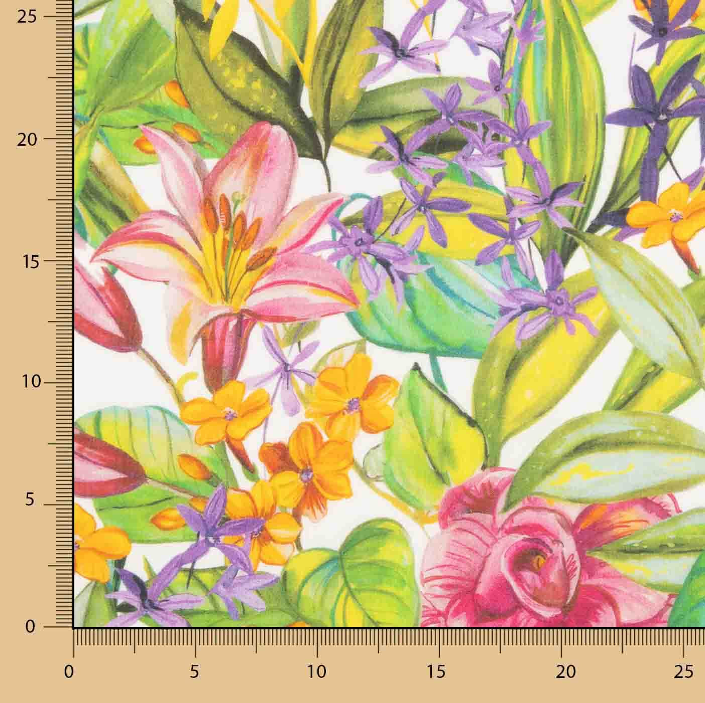 Renoir Tropical Floral Print Cotton Voile - Ribes y Casals