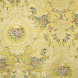 Yellow and Gold Floral Damask Jacquard Brocade - Ribes y Casals