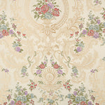 Beige and Gold Floral Damask Jacquard Brocade - Ribes y Casals