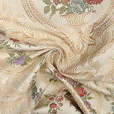 Beige and Gold Floral Damask Jacquard Brocade - Ribes y Casals