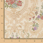 Beige and Gold Floral Damask Jacquard Brocade - Ribes y Casals