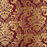 Gold and Burgundy Jacquard Damask Brocade - Ribes y Casals