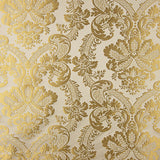 Ivory Gold Damask Jacquard Brocade - Ribes y Casals