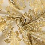 Ivory Gold Damask Jacquard Brocade - Ribes y Casals