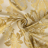 Ivory Gold Damask Jacquard Brocade - Ribes y Casals