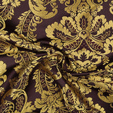 Gold and Purple Damask Jacquard Brocade - Ribes y Casals
