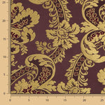 Gold and Purple Damask Jacquard Brocade - Ribes y Casals