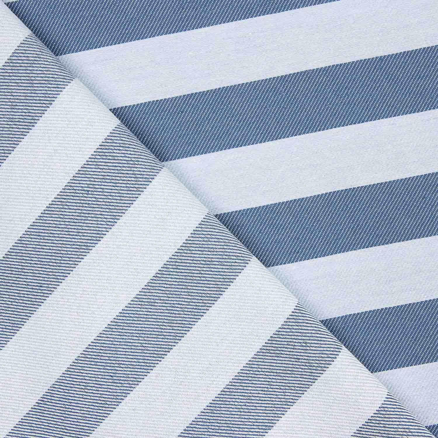 Two-tone blue and light blue striped canvas - Ribes y Casals