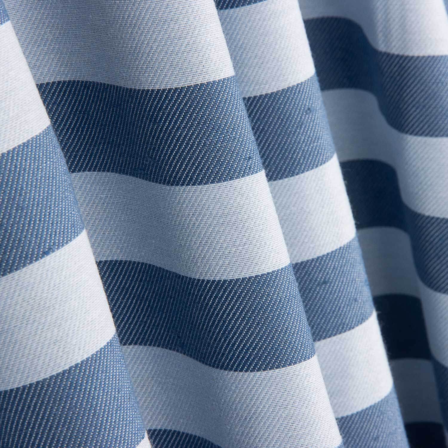 Two-tone blue and light blue striped canvas - Ribes y Casals