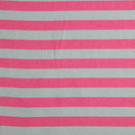 Two-tone pink and greyish-green stripes on pink canvas - Ribes y Casals