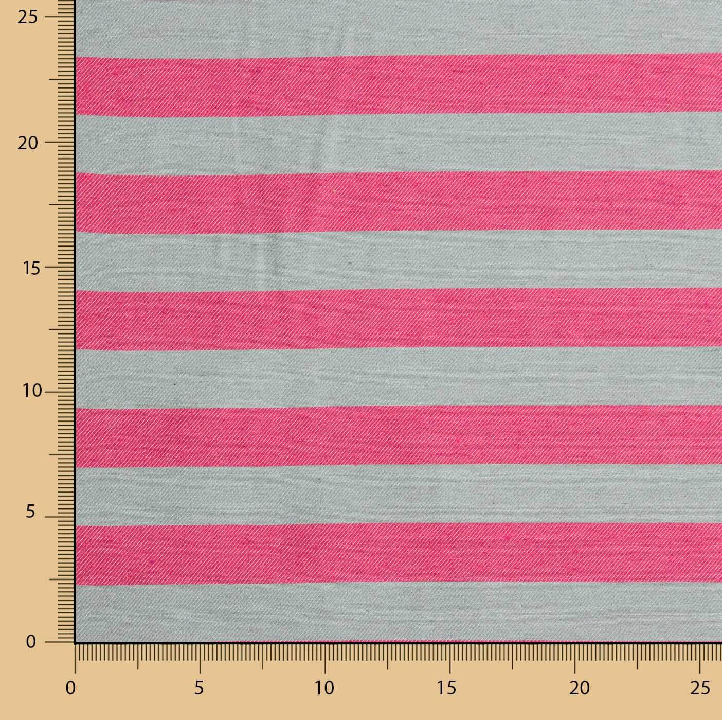 Two-tone pink and greyish-green stripes on pink canvas - Ribes y Casals