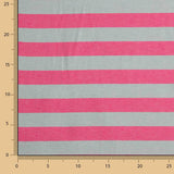 Two-tone pink and greyish-green stripes on pink canvas - Ribes y Casals