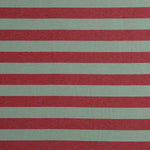 Two-tone burgundy and aqua stripes on canvas - Ribes y Casals