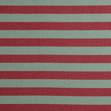 Two-tone burgundy and aqua stripes on canvas - Ribes y Casals