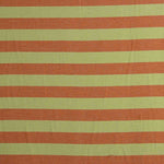 Two-tone stripes on canvas in brick red and green - Ribes y Casals