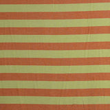 Two-tone stripes on canvas in brick red and green - Ribes y Casals