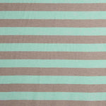 Soft Green and Brown Two-Tone Stripes on Canvas - Ribes y Casals