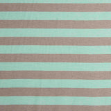 Soft Green and Brown Two-Tone Stripes on Canvas - Ribes y Casals