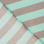 Soft Green and Brown Two-Tone Stripes on Canvas - Ribes y Casals