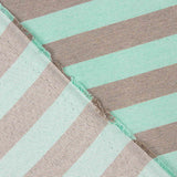 Soft Green and Brown Two-Tone Stripes on Canvas - Ribes y Casals