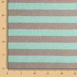 Soft Green and Brown Two-Tone Stripes on Canvas - Ribes y Casals