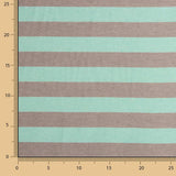 Soft Green and Brown Two-Tone Stripes on Canvas - Ribes y Casals