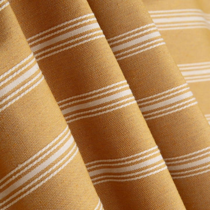Albero Stripes White Cotton Canvas - Ribes y Casals