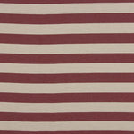 Two-tone red and unbleached ecru striped cotton canvas - Ribes y Casals