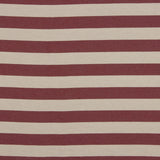 Two-tone red and unbleached ecru striped cotton canvas - Ribes y Casals
