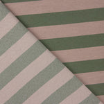 Two-tone green and beige striped cotton canvas - Ribes y Casals