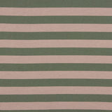 Two-tone green and beige striped cotton canvas - Ribes y Casals