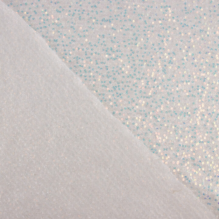White Shimmer Fancy Tulle with Mini Sequins - Ribes y Casals