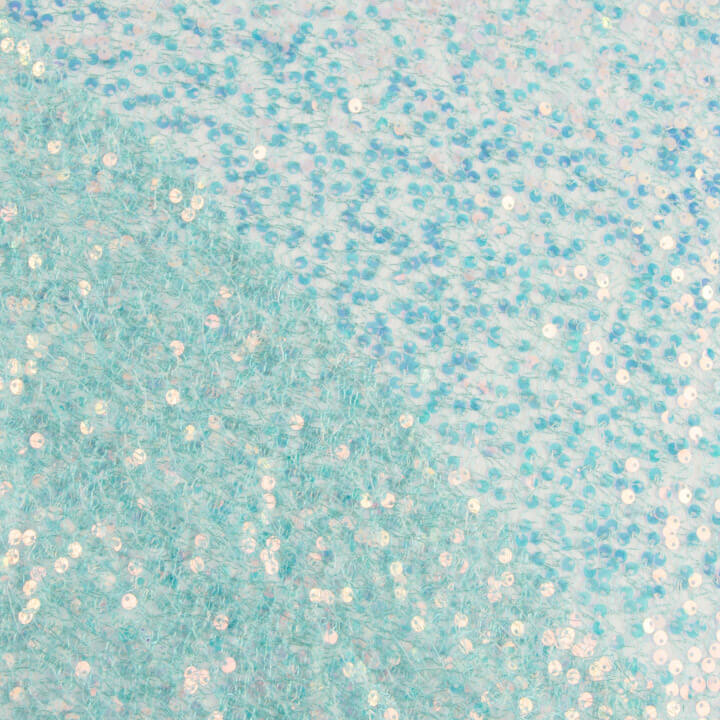 Aqua Green Shimmer Tulle with Mini Sequins - Ribes y Casals