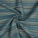 Blue Alpujarra-style Lurex Striped Brocade - Ribes y Casals