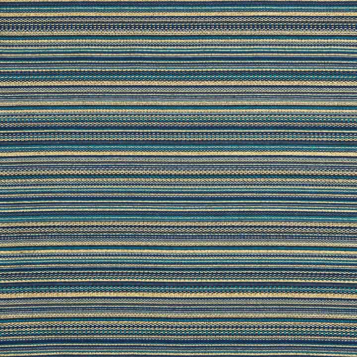 Blue Alpujarra-style Lurex Striped Brocade - Ribes y Casals