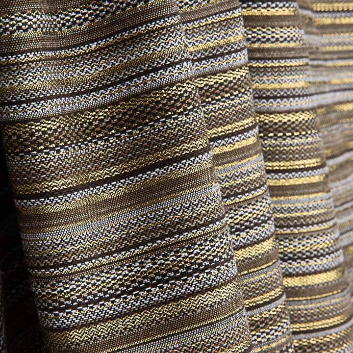 Beige Alpujarreña Stripe Lurex Brocade - Ribes y Casals