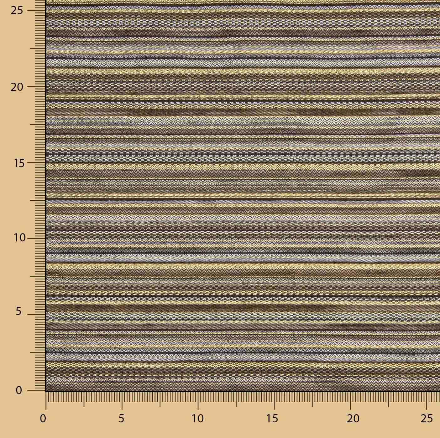 Beige Alpujarreña Stripe Lurex Brocade - Ribes y Casals