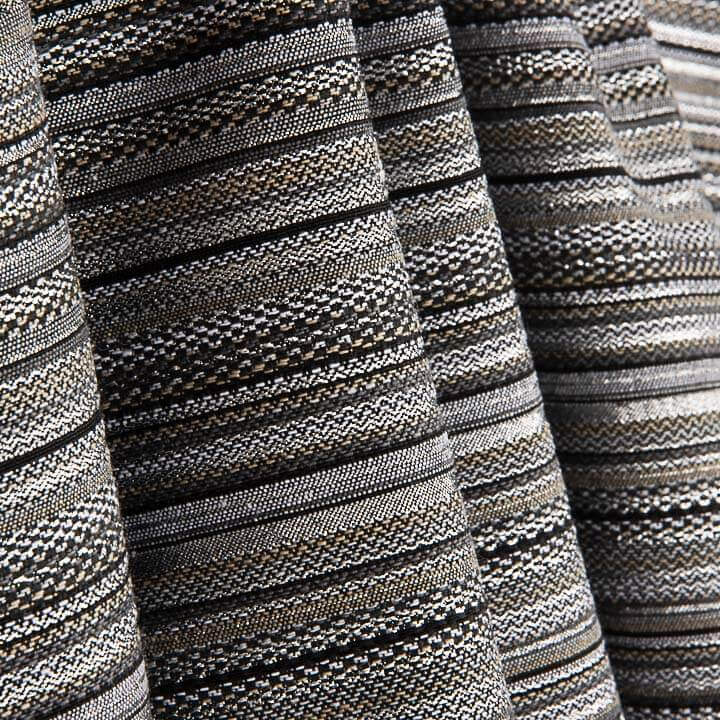 Lurex Brocade with Alpujarra Stripes in Silver - Ribes y Casals