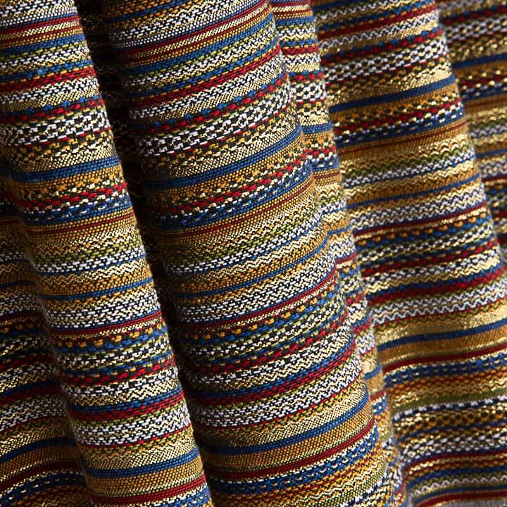 Multicoloured Alpujarra-style Lurex Stripe Brocade - Ribes y Casals