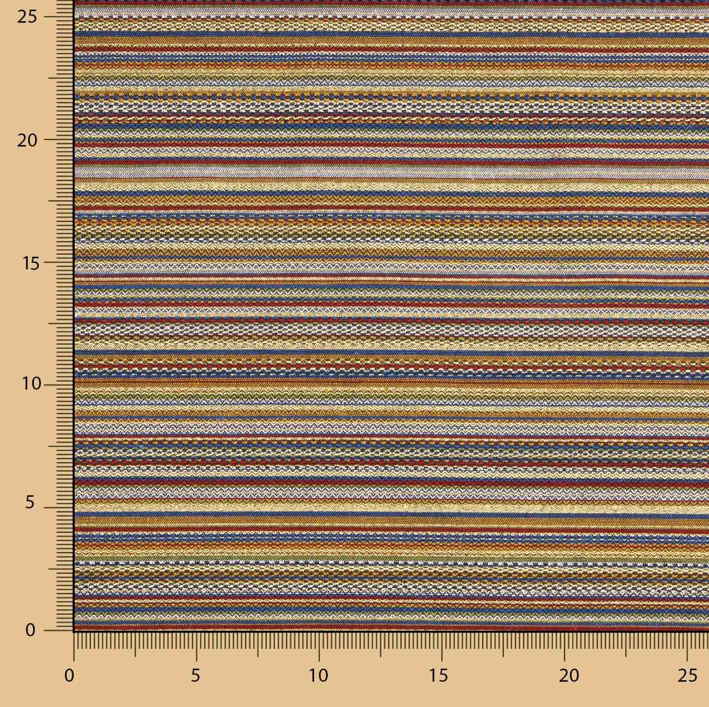 Multicoloured Alpujarra-style Lurex Stripe Brocade - Ribes y Casals