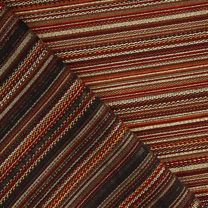 Red Alpujarra-style Lurex Stripe Brocade - Ribes y Casals