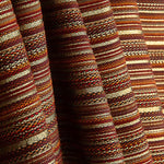 Red Alpujarra-style Lurex Stripe Brocade - Ribes y Casals