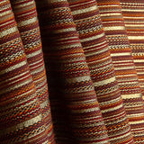 Red Alpujarra-style Lurex Stripe Brocade - Ribes y Casals